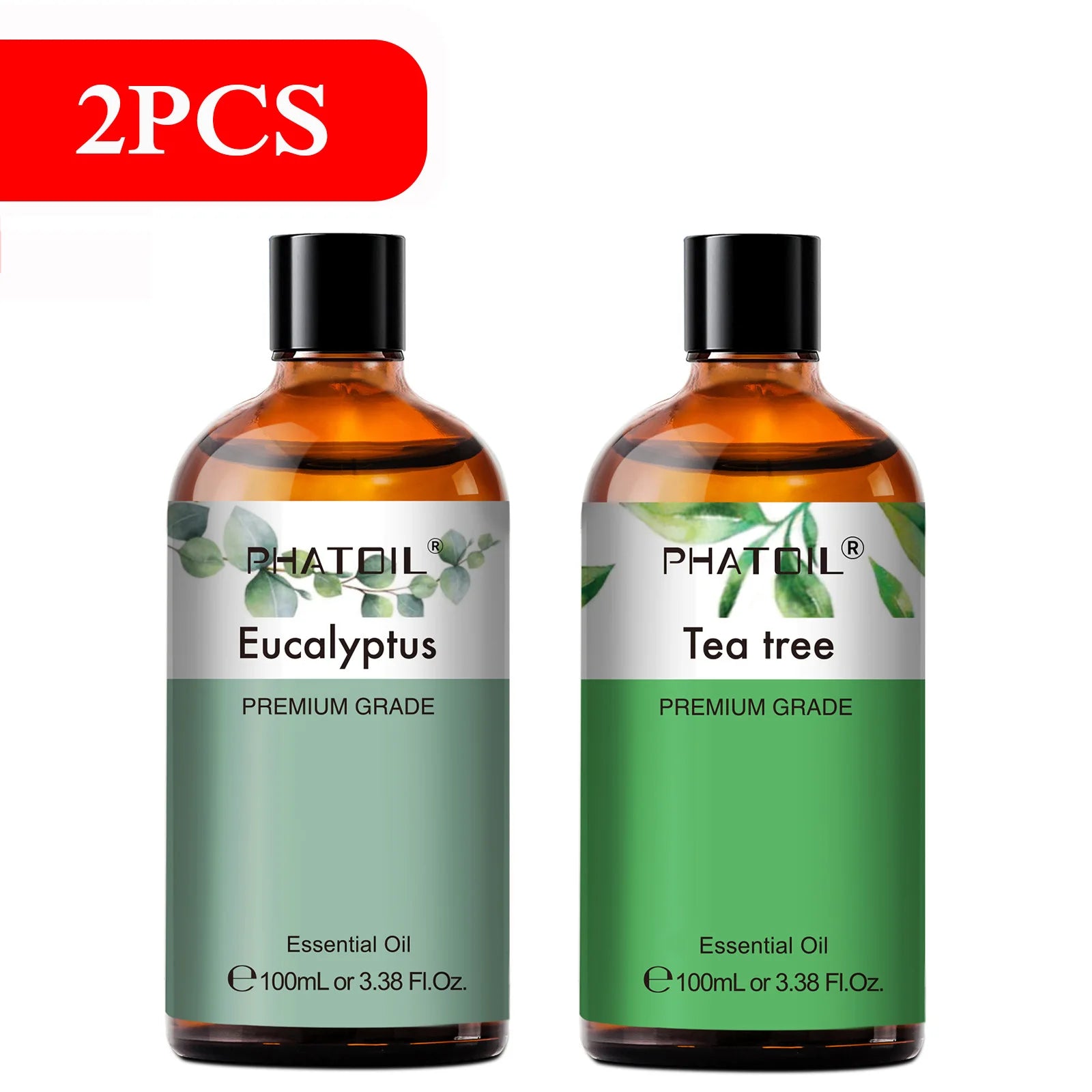 Pure Plant Essential Oil 100ml | Singles & 2-Packs for Diffusers, Aromatherapy & DIY