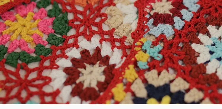 Boho Granny Square Crochet Vest Top