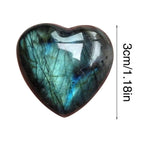 Labradorite Heart Cabochon Set | Natural Flashy Stone
