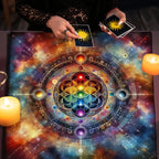 Psychedelic Flower of Life Chakra Altar Cloth — Tarot & Divination Mat