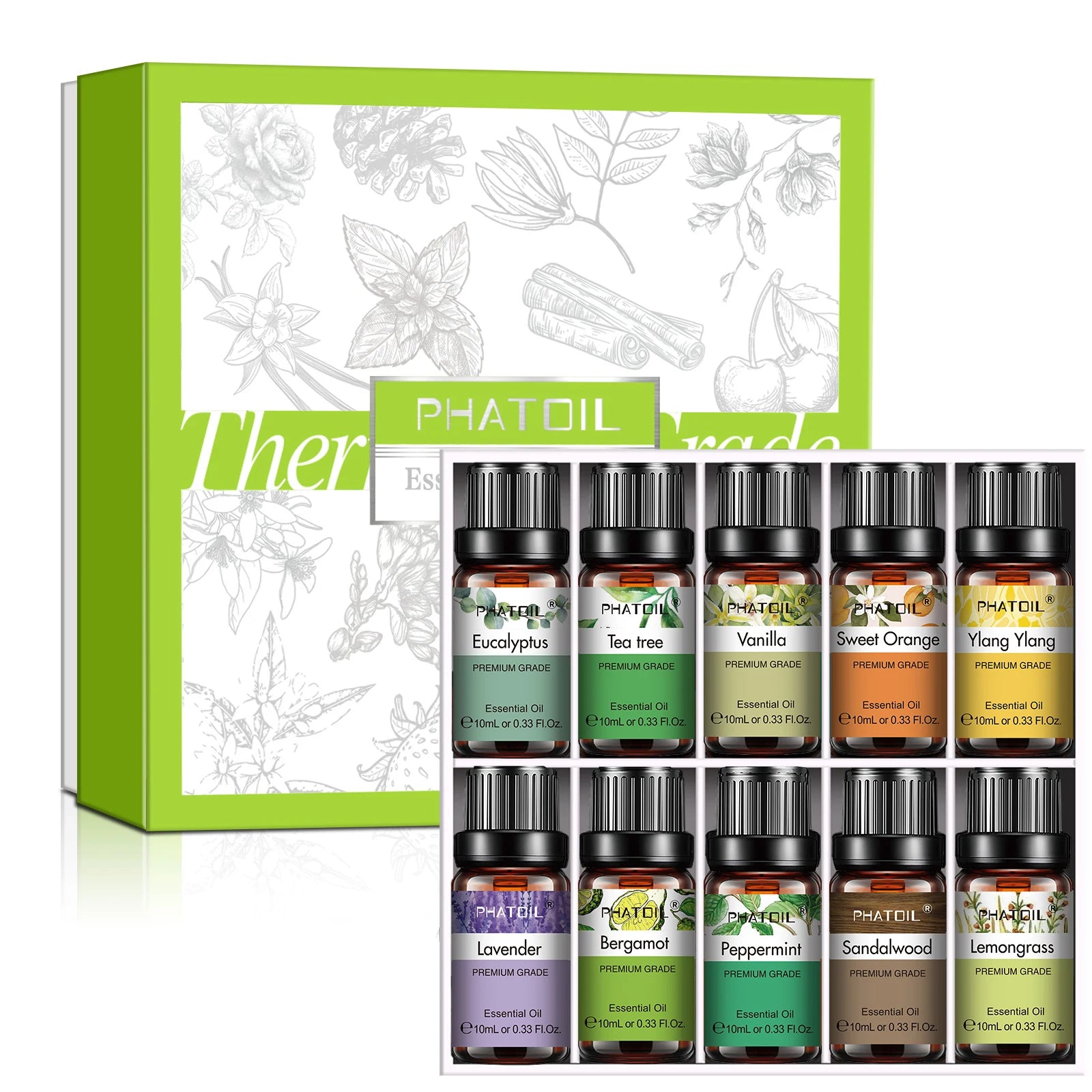 Essential Oils Gift Set – 10ml Singles, 6-Pack & 10-Pack