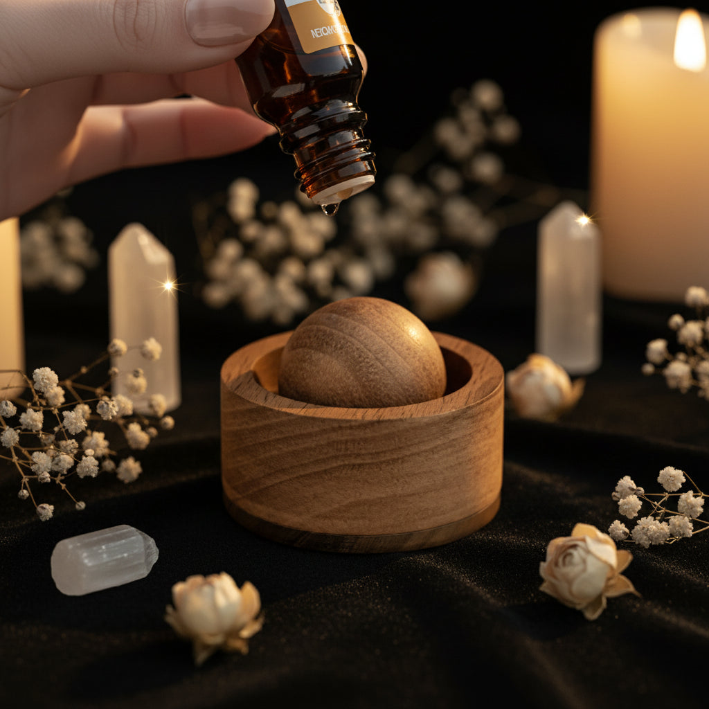 Mini Wooden Essential Oil Diffuser | Car & Home Aromatherapy Decor