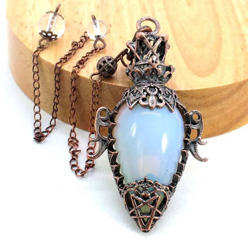 Natural Crystal Pendulum for Dowsing & Spiritual Divination — Genuine Gemstone