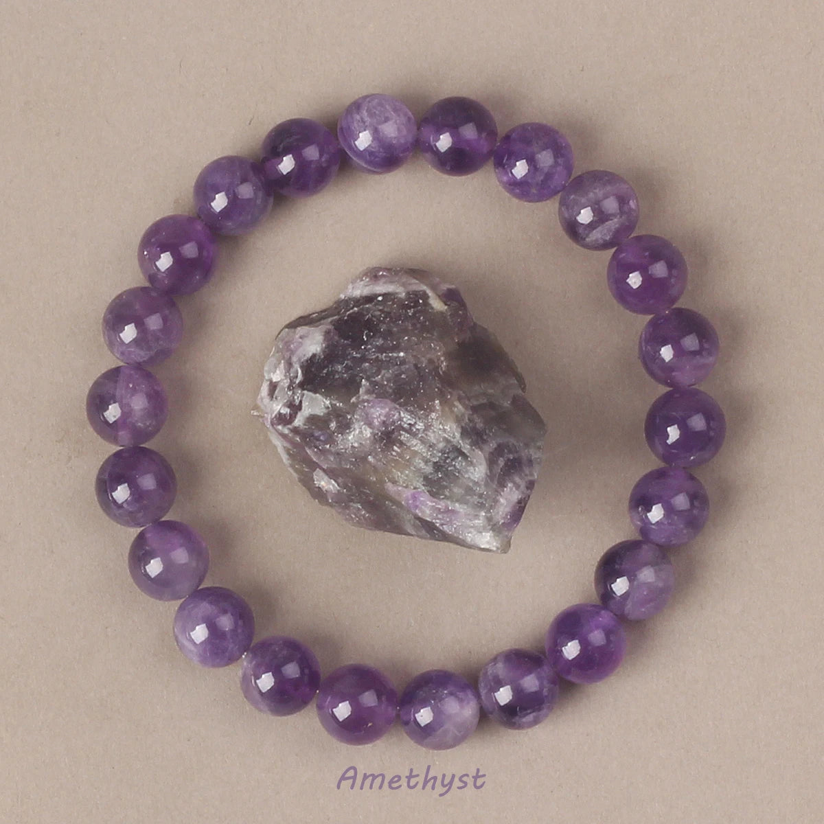 Natural Crystal Bead Bracelet | Choose Your Stone | 6mm or 8mm