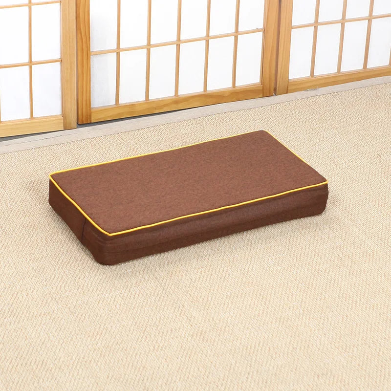 Linen Meditation Floor Cushion | Zafu Sitting Mat for Yoga & Ritual