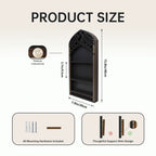 Gothic Arch Wall Cabinet – Wooden Crystal Display Case & Altar Organizer