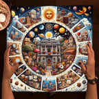 Celestial Cosmic Altar Cloth — Mystical Astrological Tarot Mat