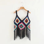Boho Crochet Fringe Crop Top