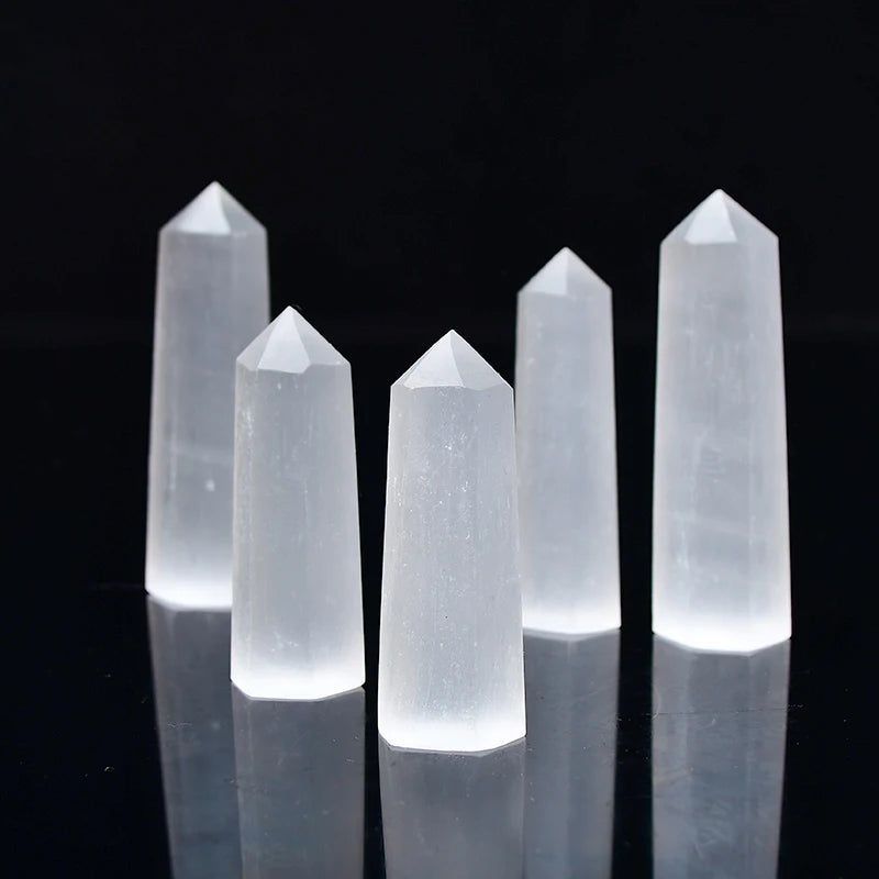 Selenite Crystal Point Tower – Natural Healing Wand
