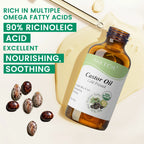 Organic Cold-Pressed Castor Oil | 118ml & 236ml for Hair, Lashes, Brows & Skin