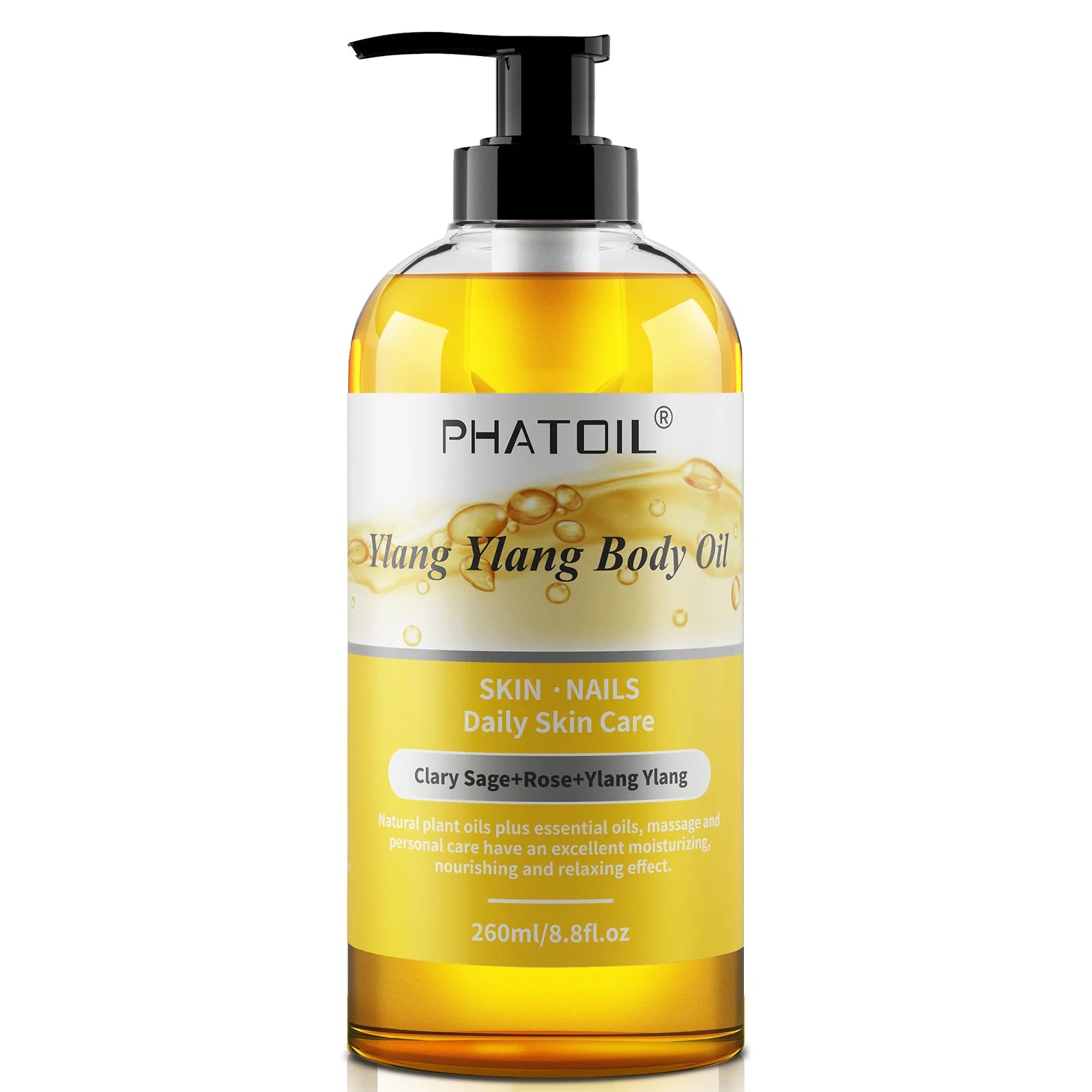 Botanical Body Oil 260ml | Moisturizing & Long-Lasting Scent for Skin, Hair & Massage