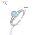 Larimar Heart Ring in Sterling Silver
