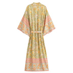 Vintage Floral Sash Kimono Maxi Robe