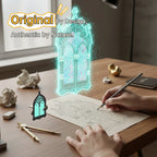 Gothic Church Arch Crystal Display Shelf – Wooden Wall Organizer