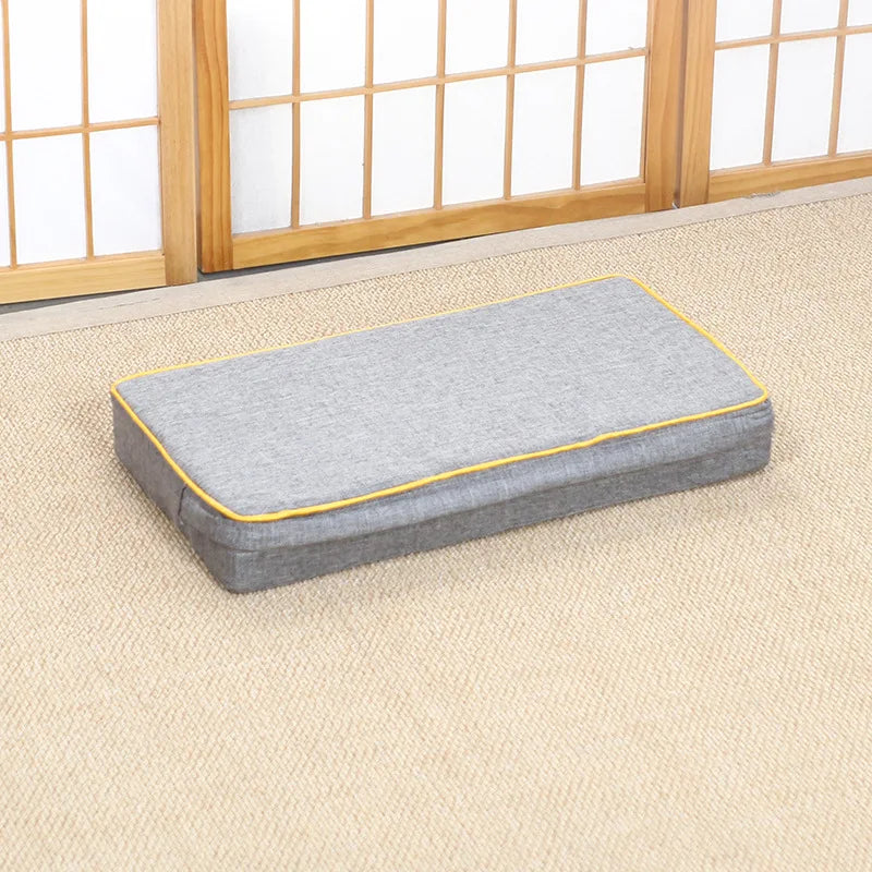 Linen Meditation Floor Cushion | Zafu Sitting Mat for Yoga & Ritual