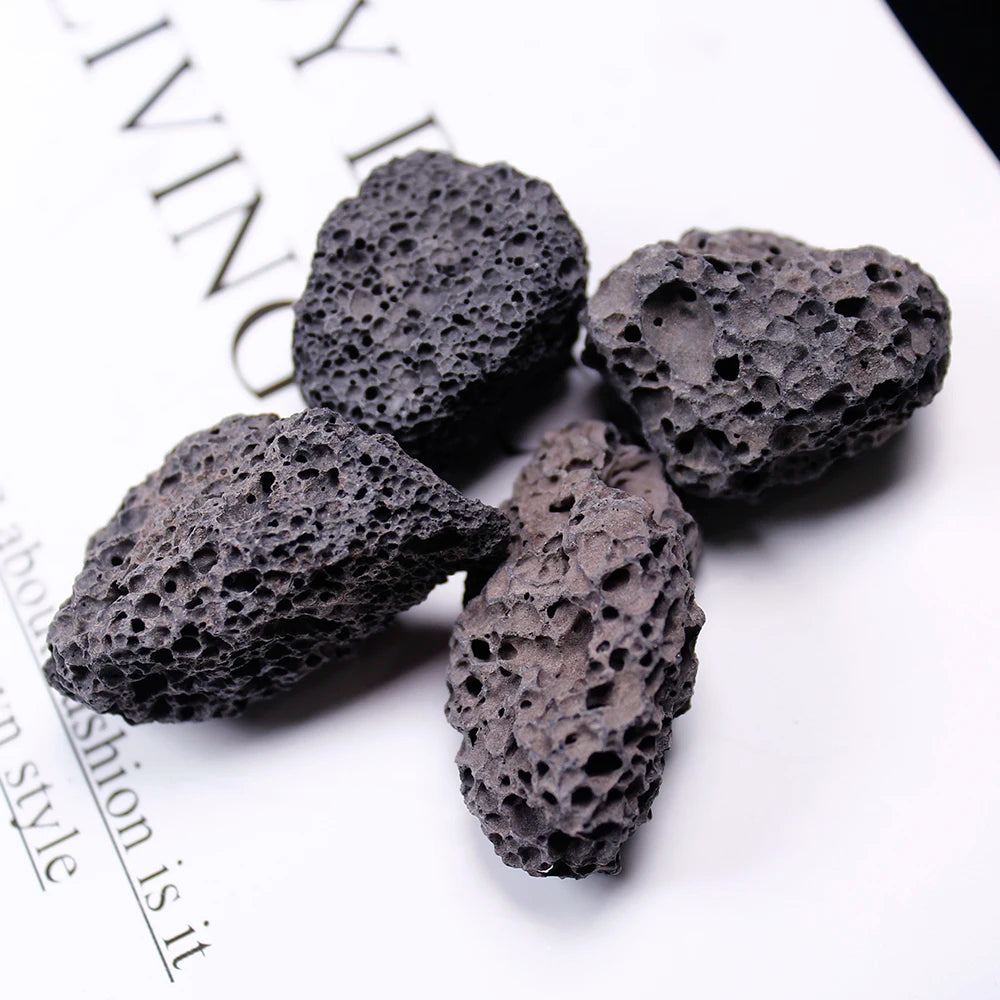 Raw Lava Rock Rough Stones – Natural Volcanic Crystal for Grounding & Decor
