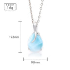 Larimar Teardrop Pendant Necklace