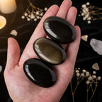 Golden Obsidian Palm Stone