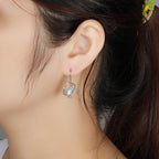 Larimar Crab Drop Earrings, 925 Sterling Silver