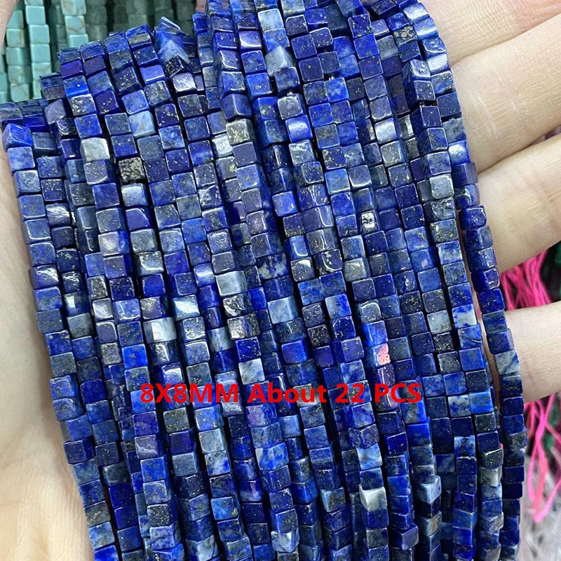Lapis Lazuli Natural Stone Beads | Loose Spacer Beads for Jewelry Making