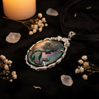 Mother of Pearl Hand-Carved Cameo Pendant Necklace