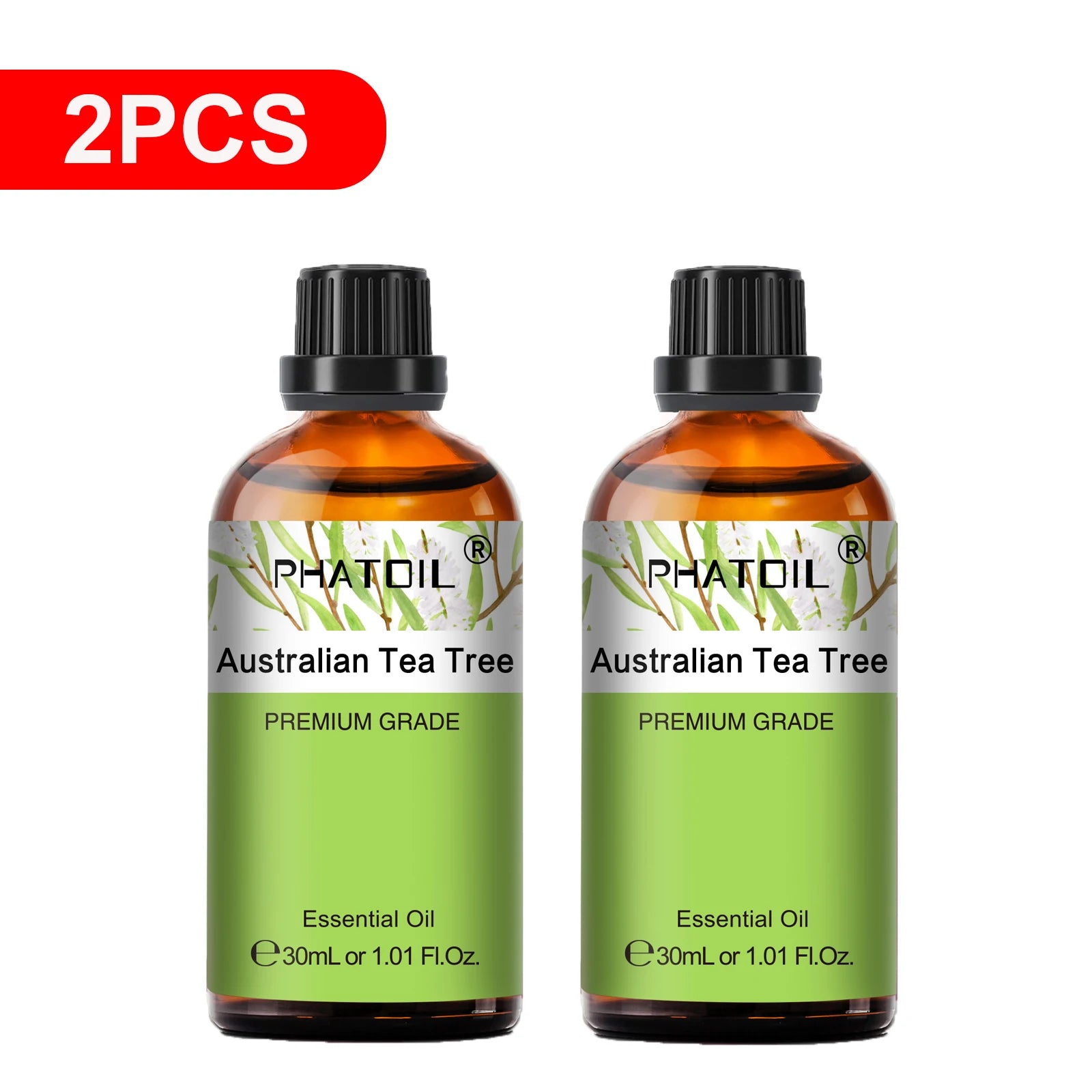 Pure Essential Oils – 2-Pack 30ml Aromatherapy Singles