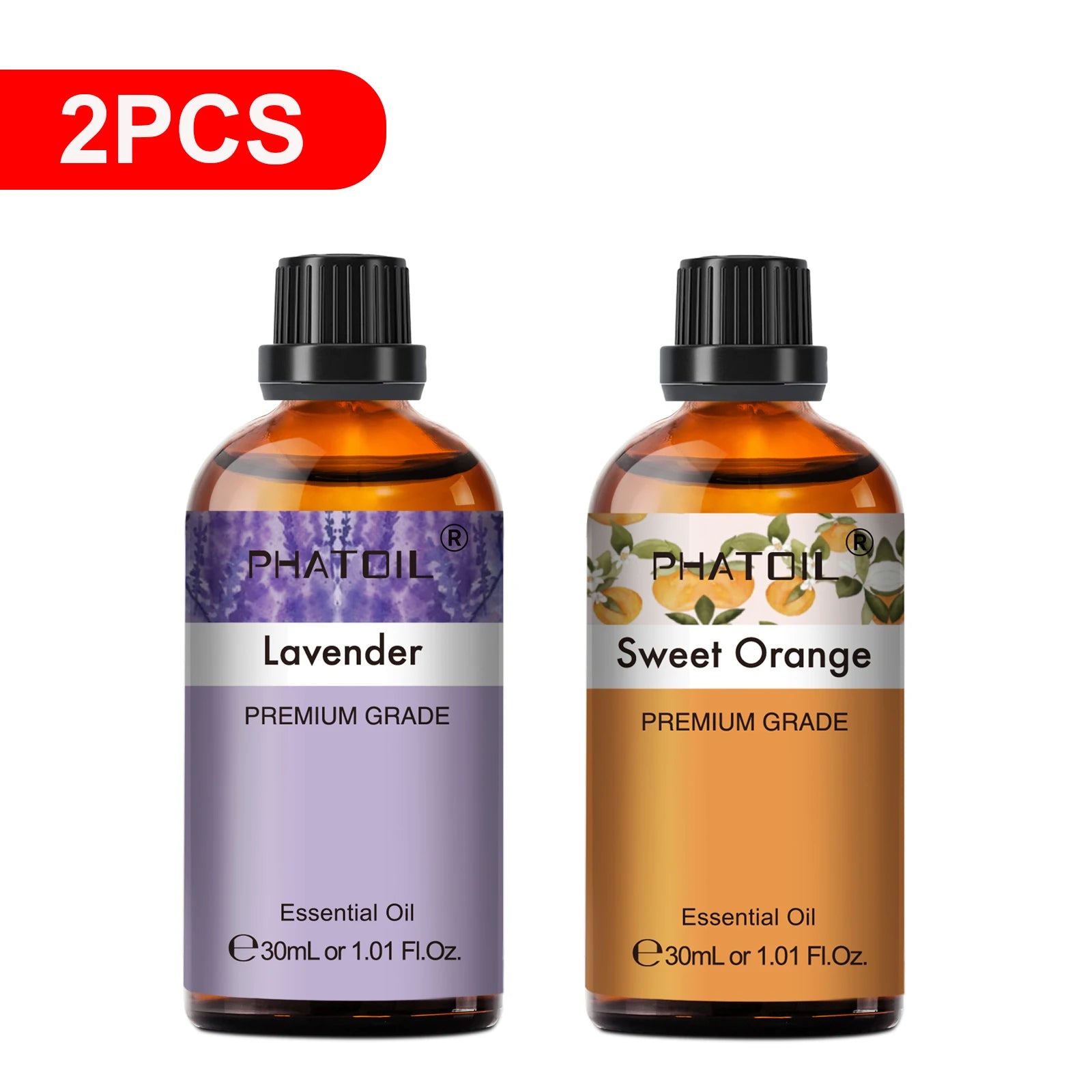 Pure Essential Oils – 2 x 30ml Bottles