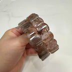 Rutilated Quartz Wide Cuff Bracelet