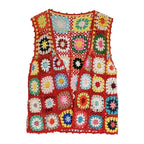 Boho Granny Square Crochet Vest Top