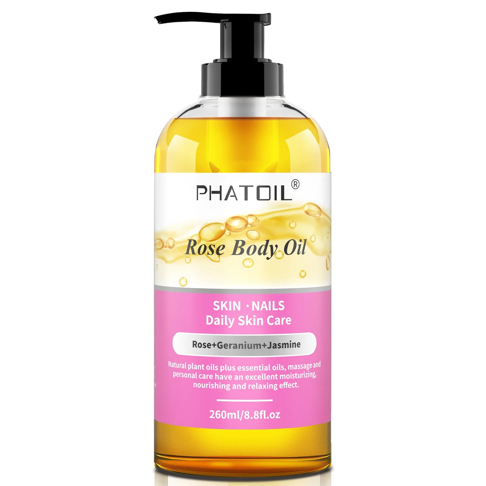 Botanical Body Oil 260ml | Moisturizing & Long-Lasting Scent for Skin, Hair & Massage