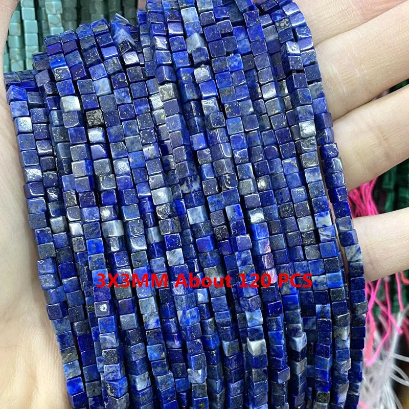 Lapis Lazuli Natural Stone Beads | Loose Spacer Beads for Jewelry Making