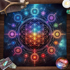Mandala Flower of Life Altar Cloth — Sacred Geometry Tarot Mat