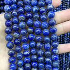 Lapis Lazuli Natural Stone Beads | Loose Spacer Beads for Jewelry Making