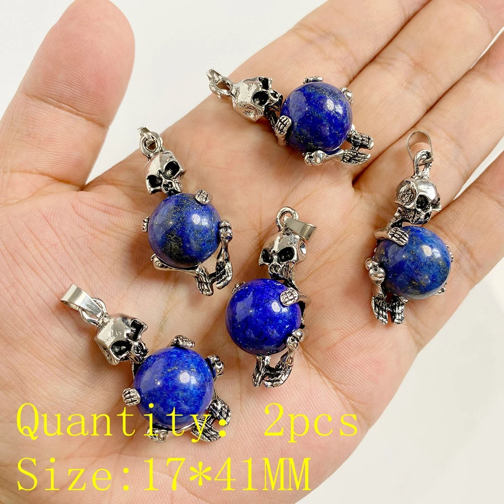 Lapis Lazuli Gemstone Charms & Connectors | Natural Stone Jewelry Making Supplies