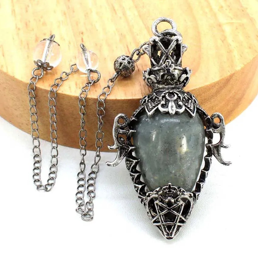 Natural Crystal Pendulum for Dowsing & Spiritual Divination — Genuine Gemstone