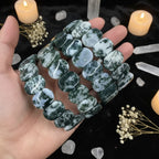 Natural Green Tree Moss Agate Bracelet