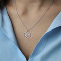 Metatron's Cube & Seed of Life Pendant Necklace | Sacred Geometry | Silver or Gold