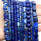 Lapis Lazuli Natural Stone Beads | Loose Spacer Beads for Jewelry Making