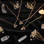 Starry Labradorite & Clear Crystal Pendant Necklace – Intuition, Clarity & Gentle Light