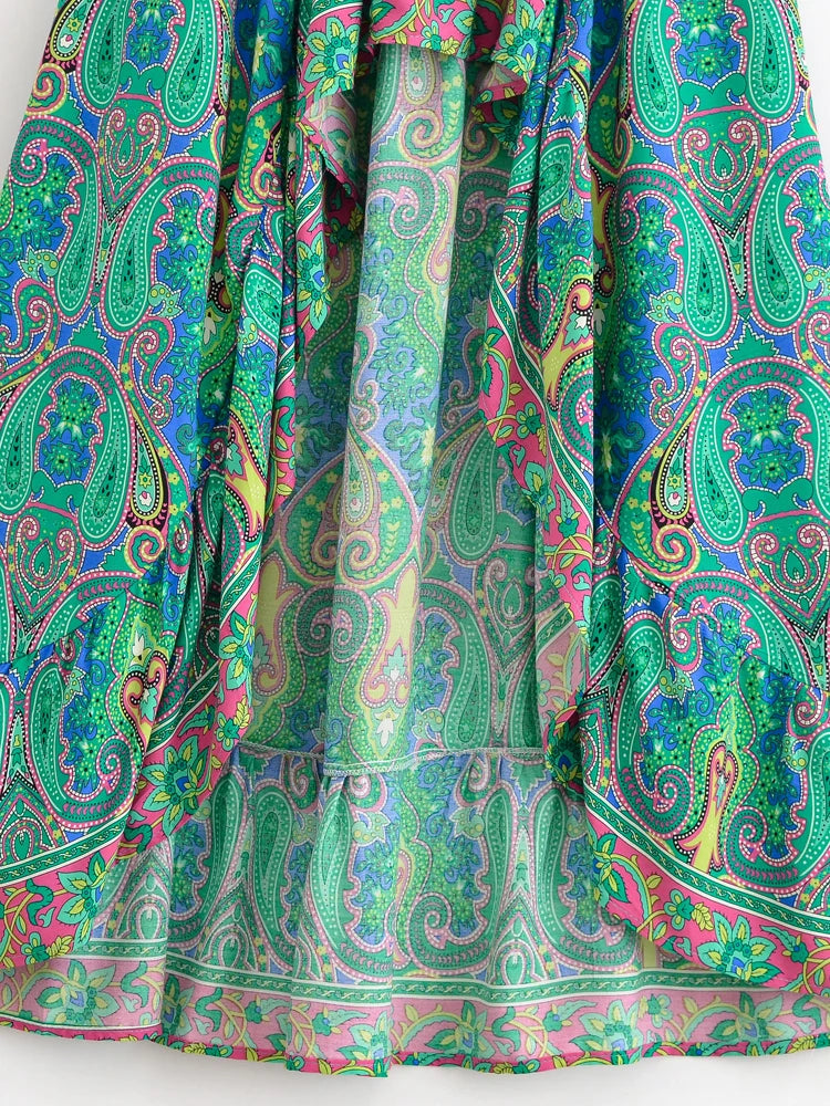 High Low Floral Boho Skirt