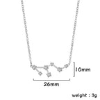 Zodiac Constellation Necklace — Silver & Gold Star Sign Pendant