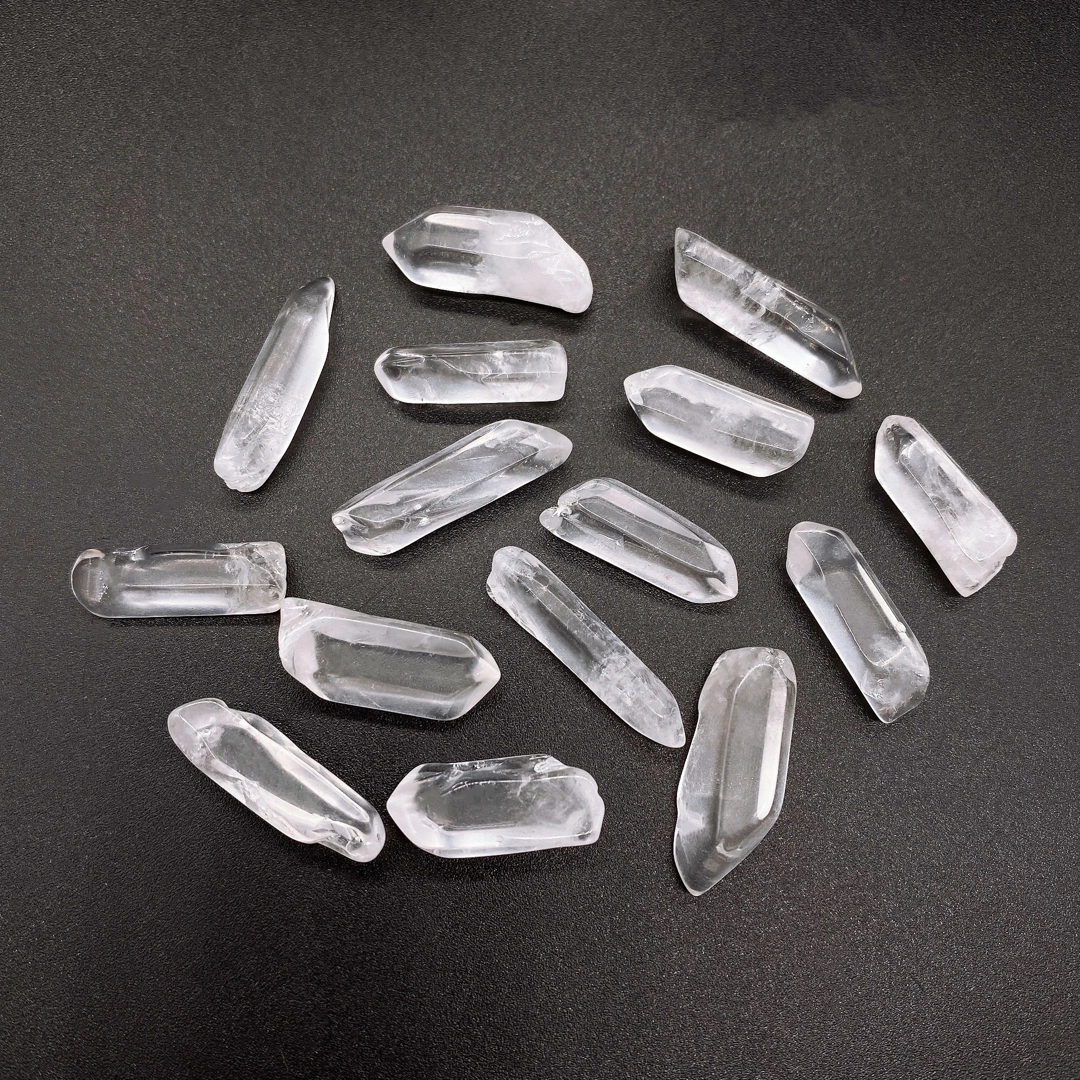 Natural Clear Quartz Raw Crystal Wands | Polished Bulk Bag