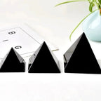 Black Obsidian Pyramid — Natural Stone Reiki Energy Carving (3–7cm)