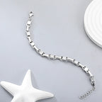 Larimar Beaded Chain Bracelet, 925 Sterling Silver