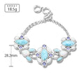 Larimar Geometric Link Bracelet in 925 Sterling Silver