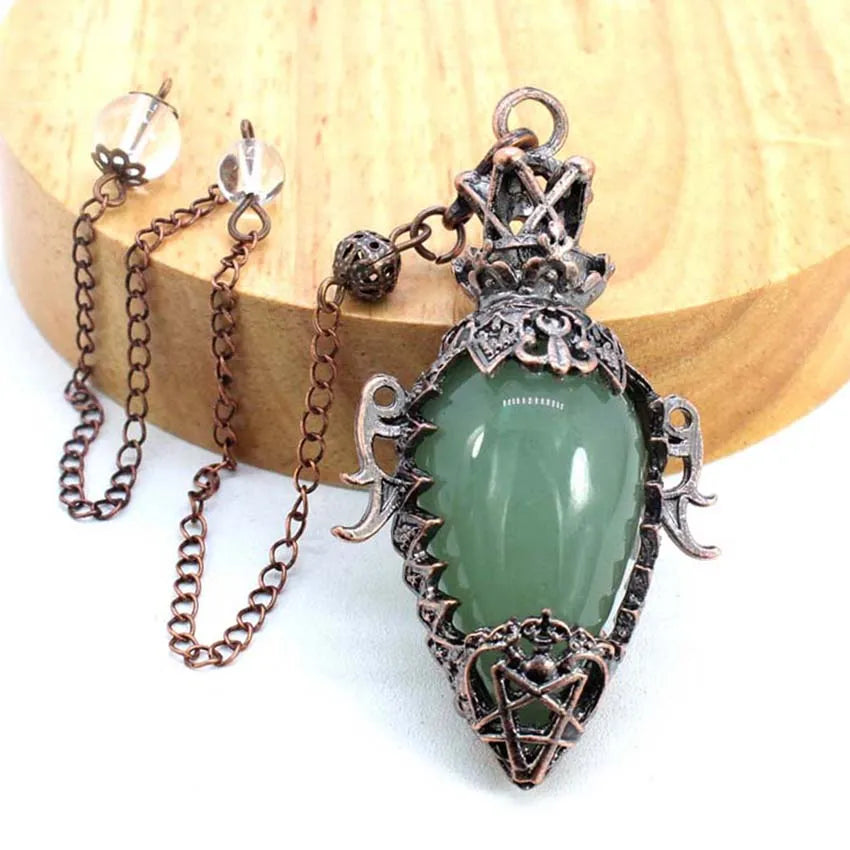 Natural Crystal Pendulum for Dowsing & Spiritual Divination — Genuine Gemstone