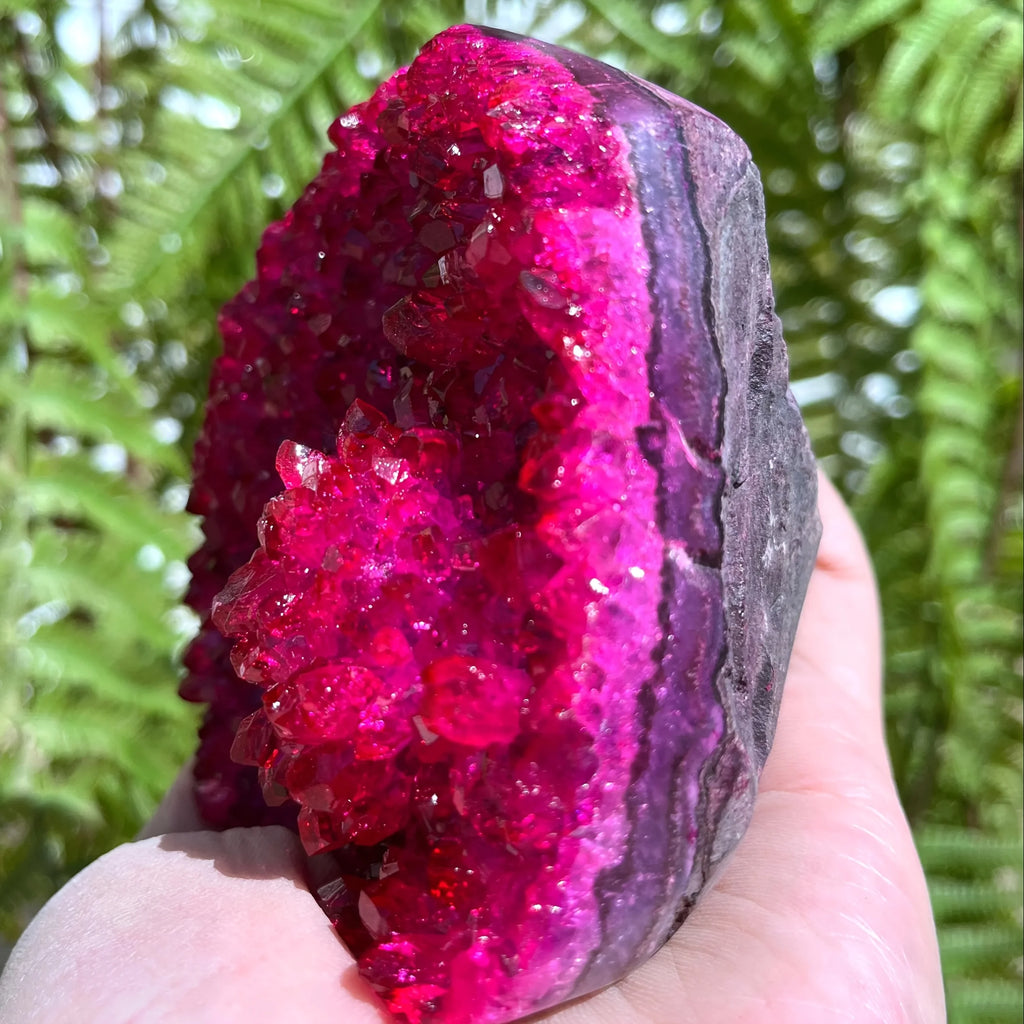 Natural Pink Geode Quartz Cluster – Raw Crystal Specimen for Home Decor