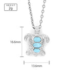 Larimar Sea Turtle Pendant Necklace