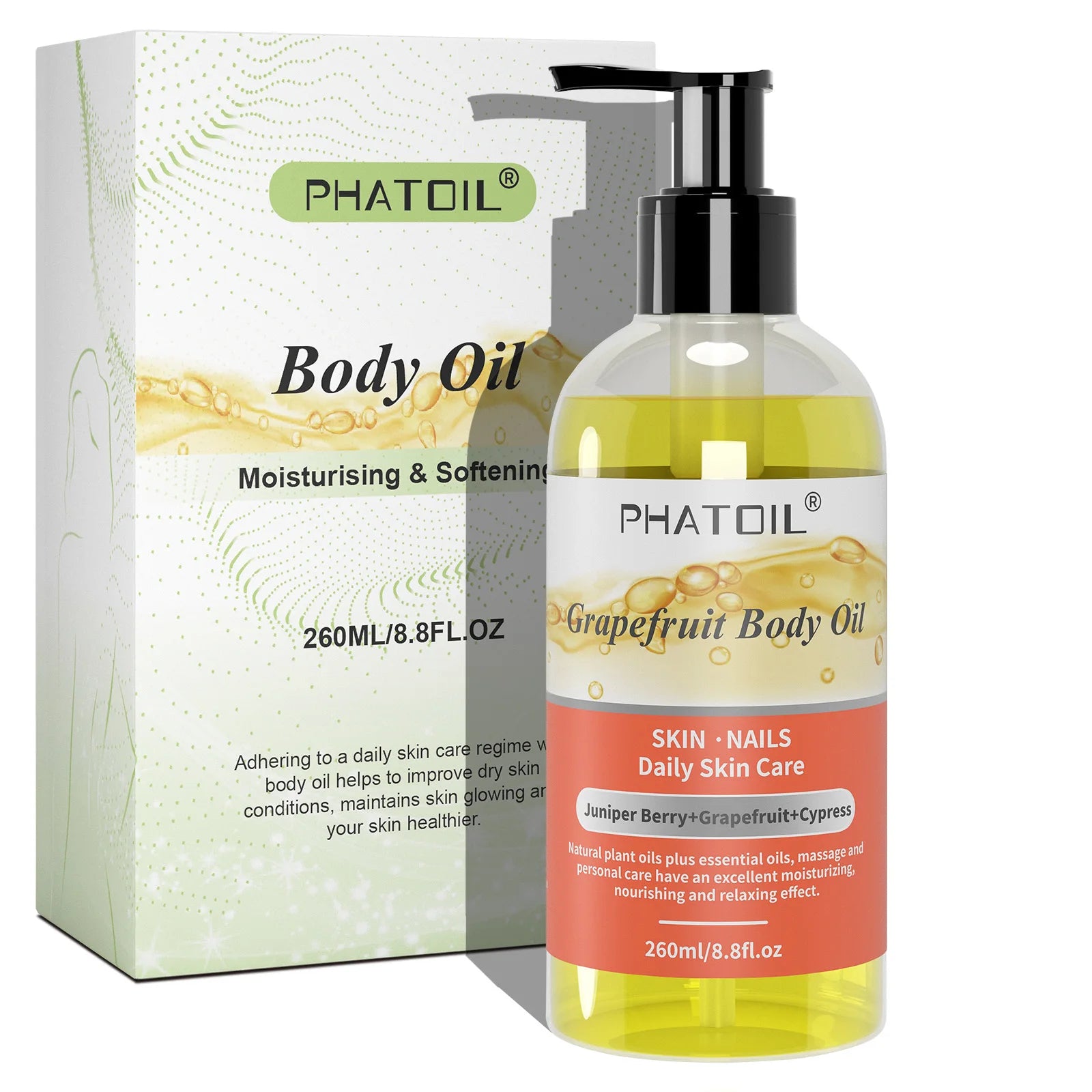 Botanical Body Oil 260ml | Moisturizing & Long-Lasting Scent for Skin, Hair & Massage