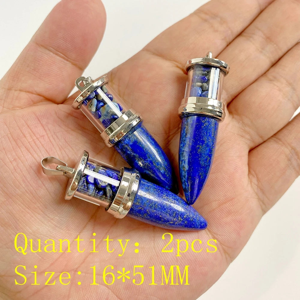 Lapis Lazuli Gemstone Charms & Connectors | Natural Stone Jewelry Making Supplies
